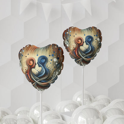 Empathic Connection Tachism Balloon (Round and Heart-shaped), 11" - ATUH.ART