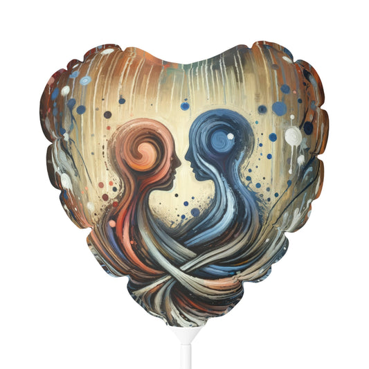 Empathic Connection Tachism Balloon (Round and Heart-shaped), 11" - ATUH.ART