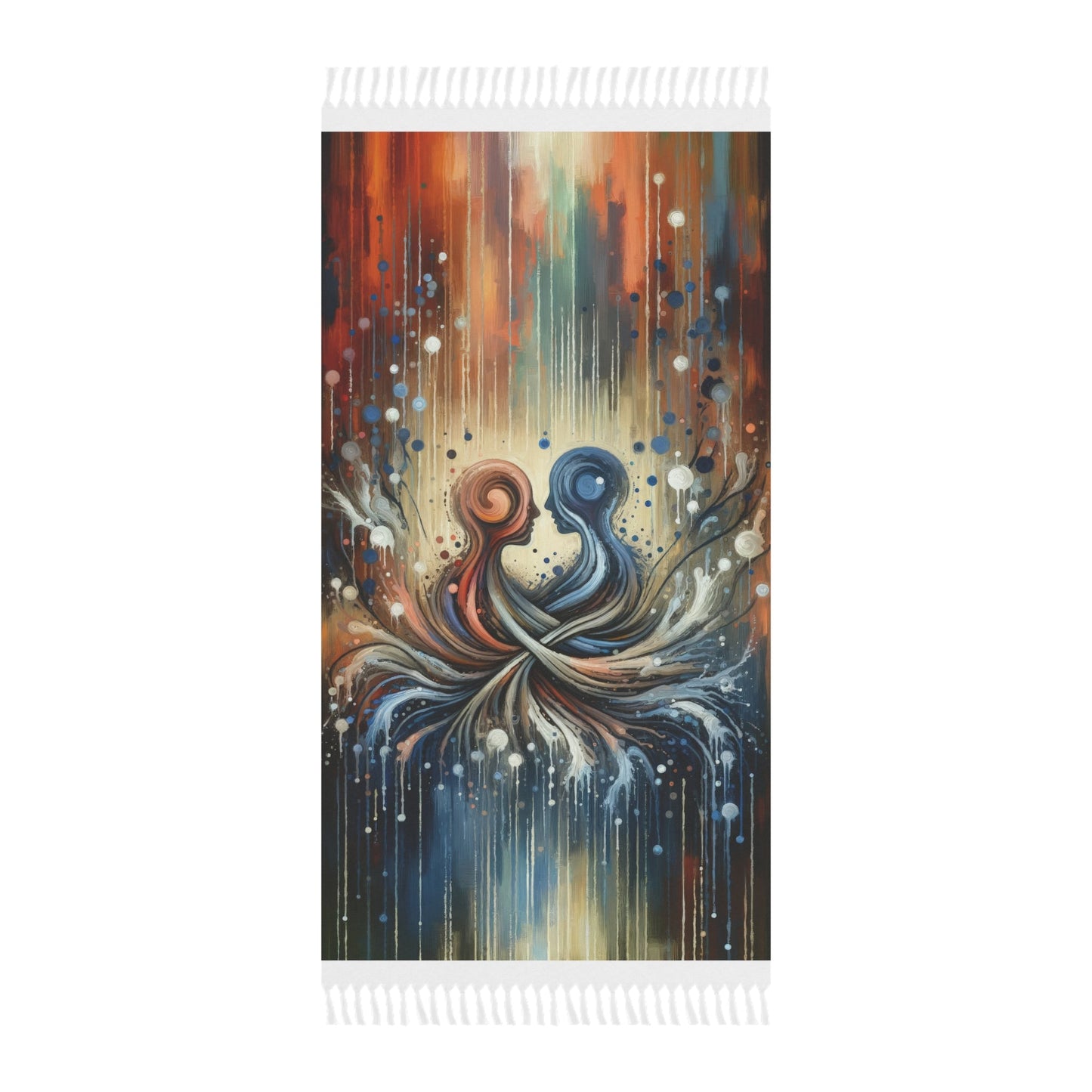 Empathic Connection Tachism Boho Beach Cloth - ATUH.ART