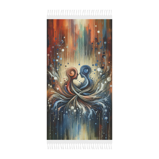 Empathic Connection Tachism Boho Beach Cloth - ATUH.ART