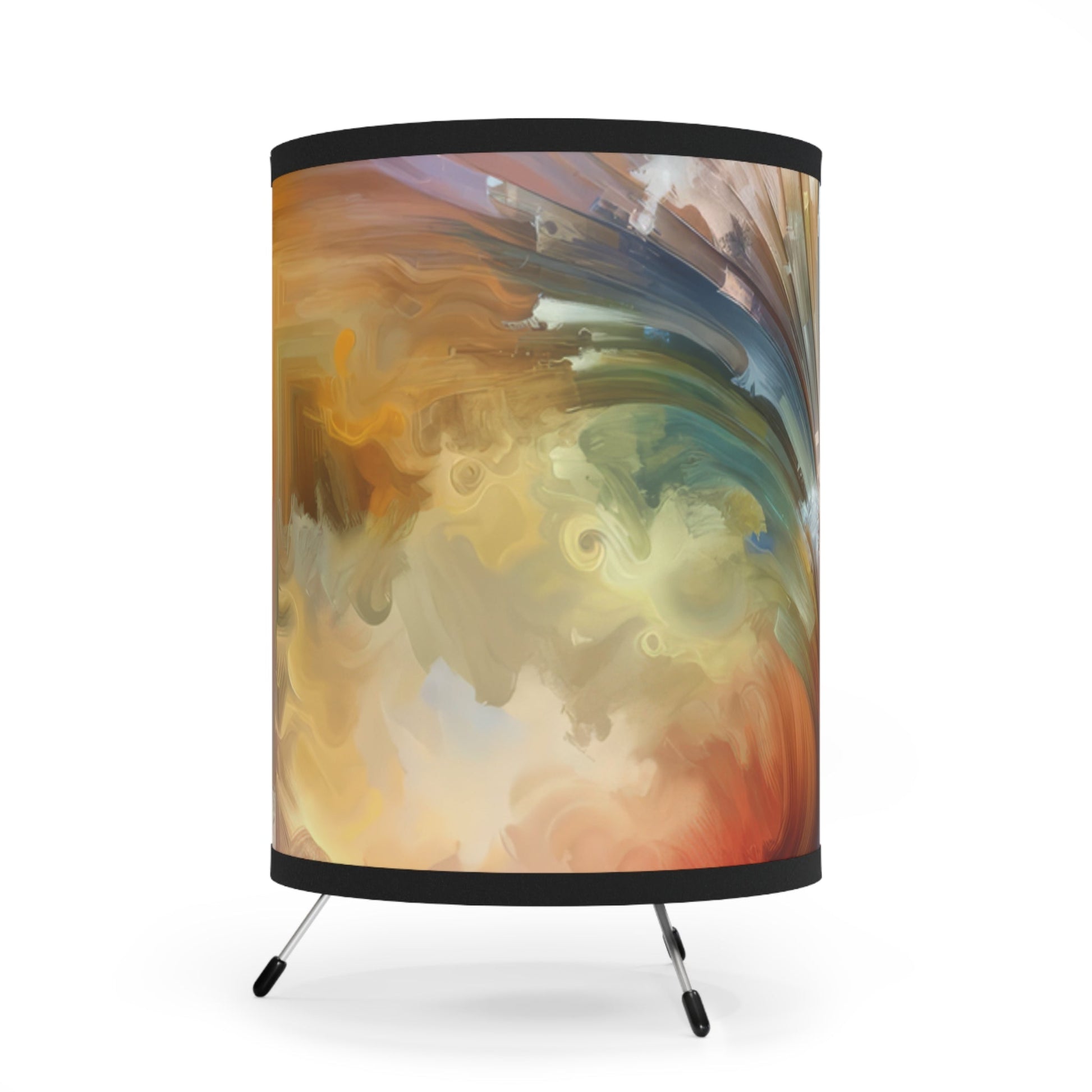 Empathy Binding Spirit Tripod Lamp with High-Res Printed Shade, US\CA plug - ATUH.ART