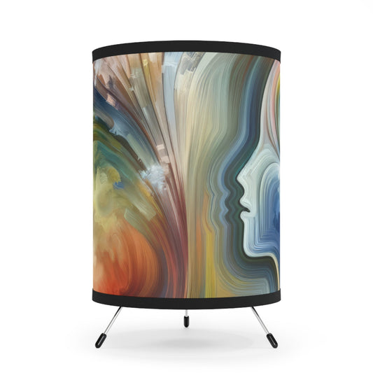 Empathy Binding Spirit Tripod Lamp with High-Res Printed Shade, US\CA plug - ATUH.ART