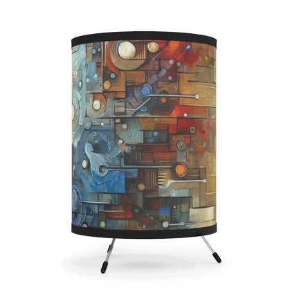 Empathy Scaffold Unity Tripod Lamp with High-Res Printed Shade, US\CA plug - ATUH.ART