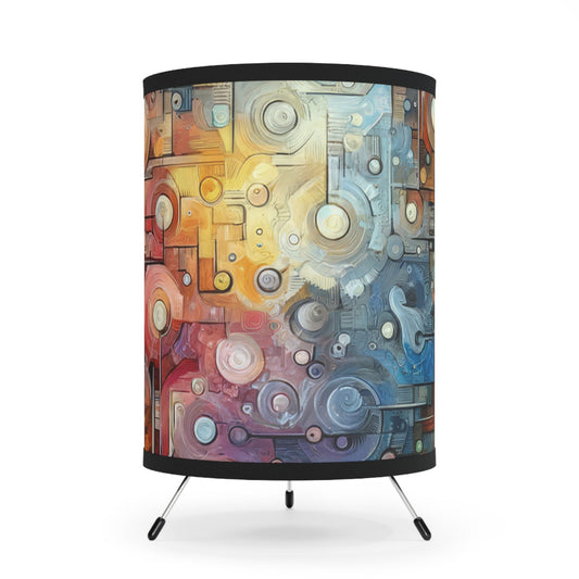 Empathy Scaffold Unity Tripod Lamp with High-Res Printed Shade, US\CA plug - ATUH.ART