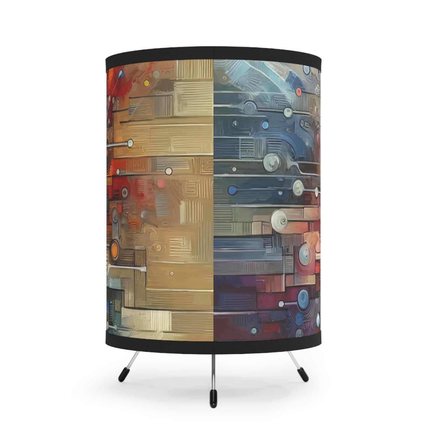 Empathy Scaffold Unity Tripod Lamp with High-Res Printed Shade, US\CA plug - ATUH.ART