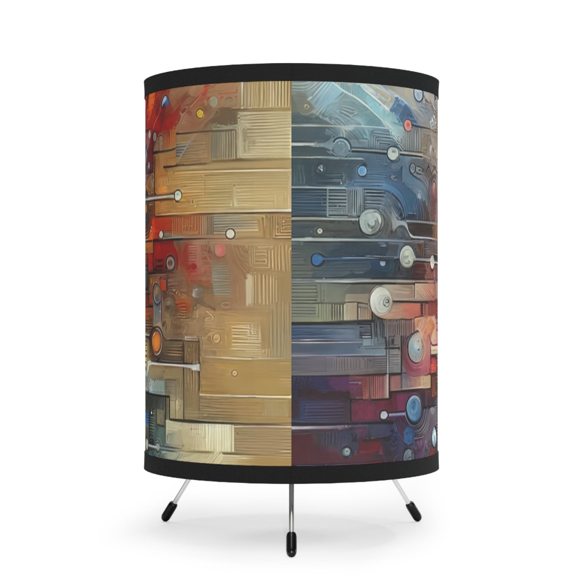Empathy Scaffold Unity Tripod Lamp with High-Res Printed Shade, US\CA plug - ATUH.ART