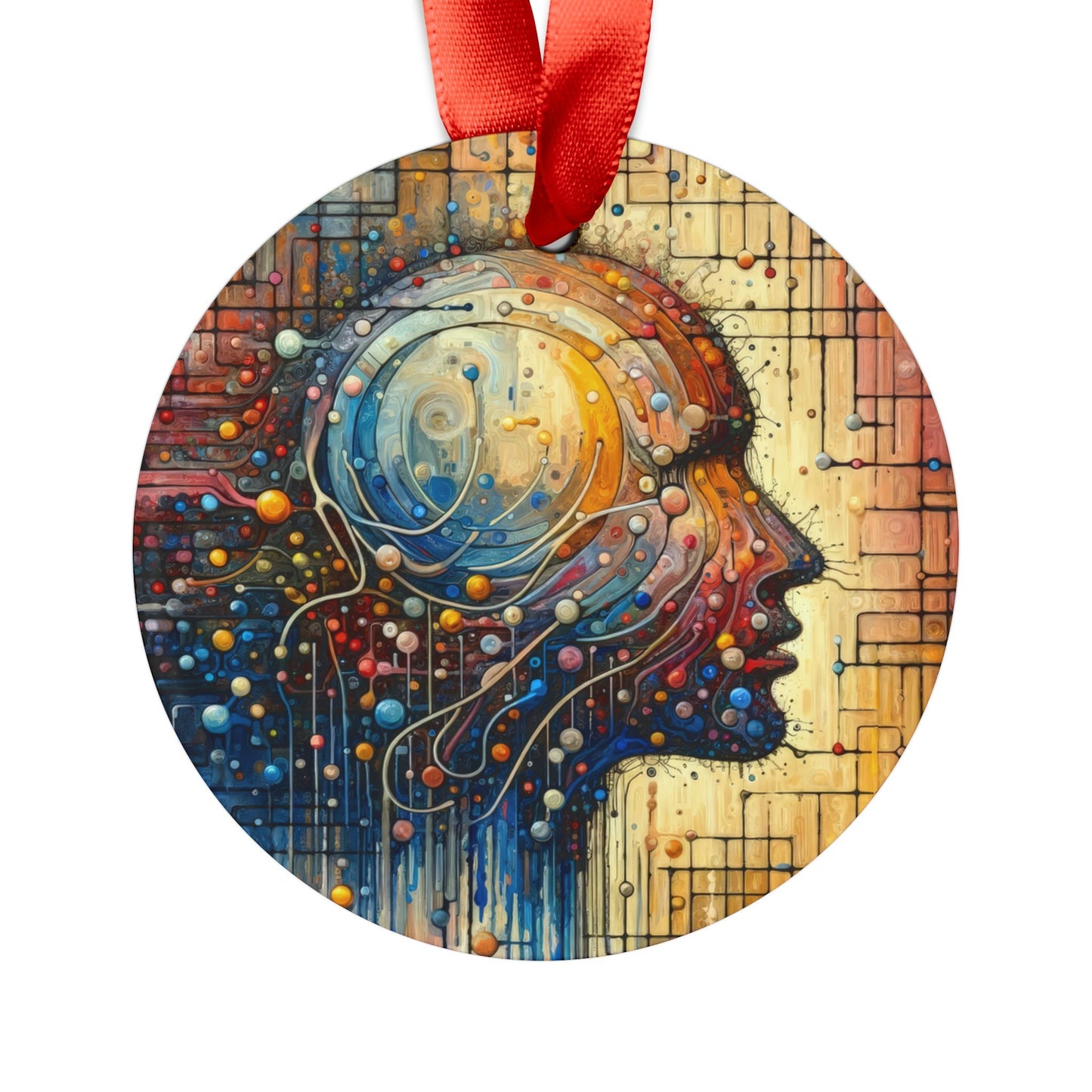 Empathy Unity Interaction Acrylic Ornament with Ribbon - ATUH.ART