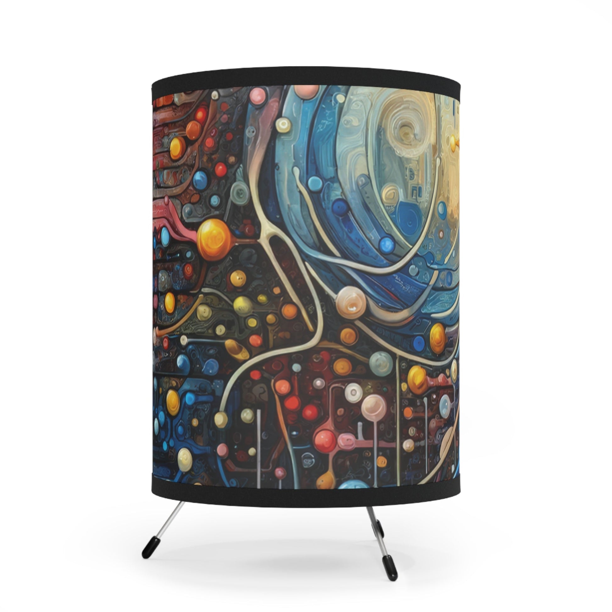 Empathy Unity Interaction Tripod Lamp with High-Res Printed Shade, US\CA plug - ATUH.ART
