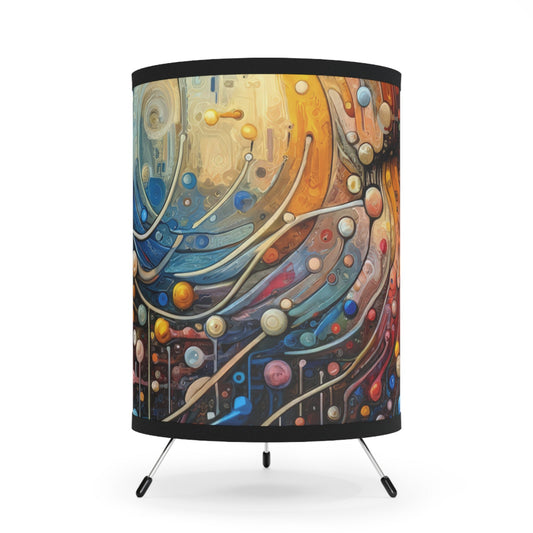 Empathy Unity Interaction Tripod Lamp with High-Res Printed Shade, US\CA plug - ATUH.ART