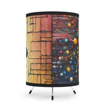 Empathy Unity Interaction Tripod Lamp with High-Res Printed Shade, US\CA plug - ATUH.ART