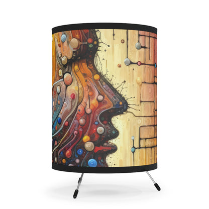Empathy Unity Interaction Tripod Lamp with High-Res Printed Shade, US\CA plug - ATUH.ART