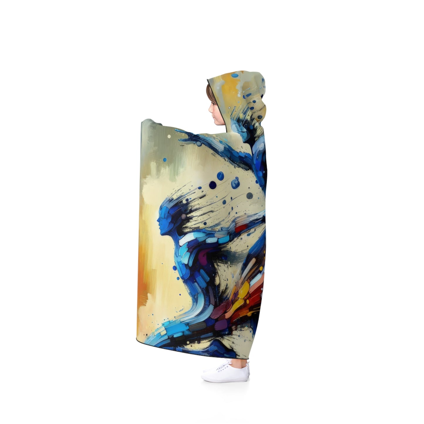 Empowering Mastery Cascade Hooded Blanket - ATUH.ART
