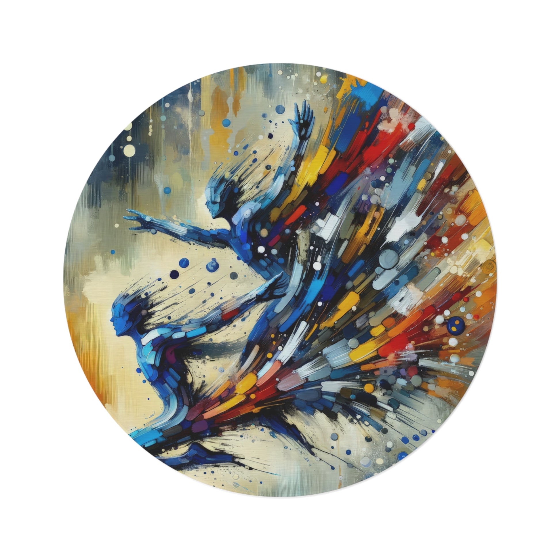 Empowering Mastery Cascade Round Rug - ATUH.ART