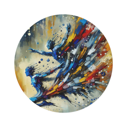Empowering Mastery Cascade Round Rug - ATUH.ART