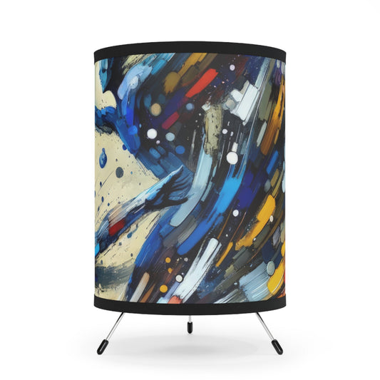 Empowering Mastery Cascade Tripod Lamp with High-Res Printed Shade, US\CA plug - ATUH.ART