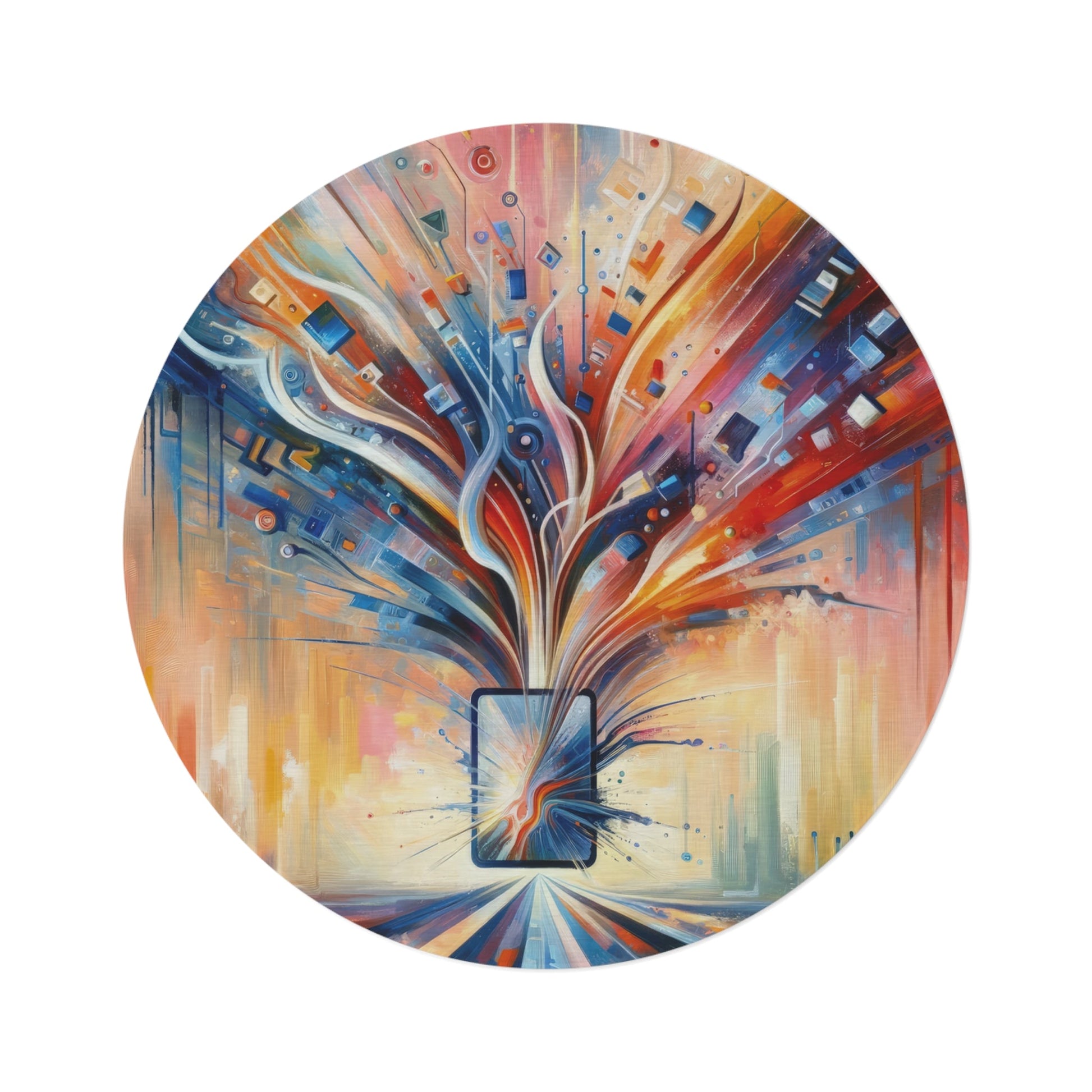 Empowerment Through Technology Round Rug - ATUH.ART