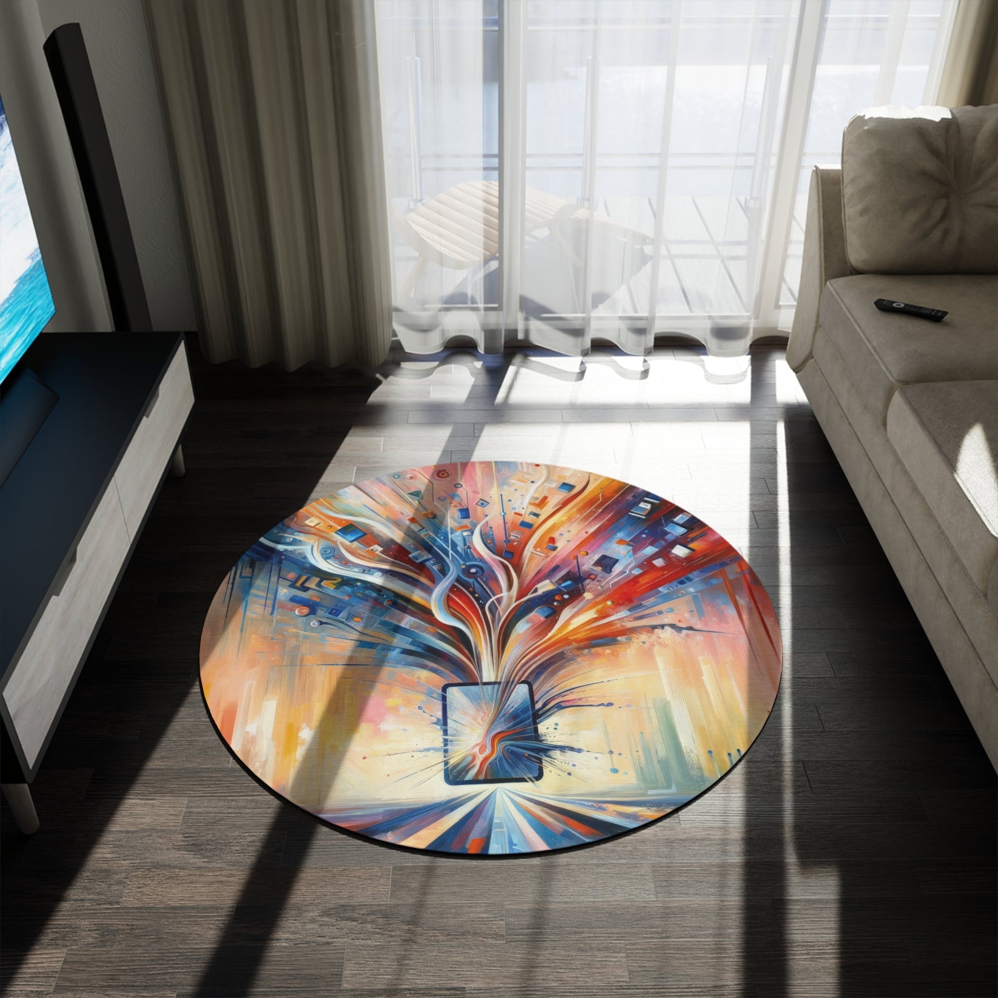 Empowerment Through Technology Round Rug - ATUH.ART