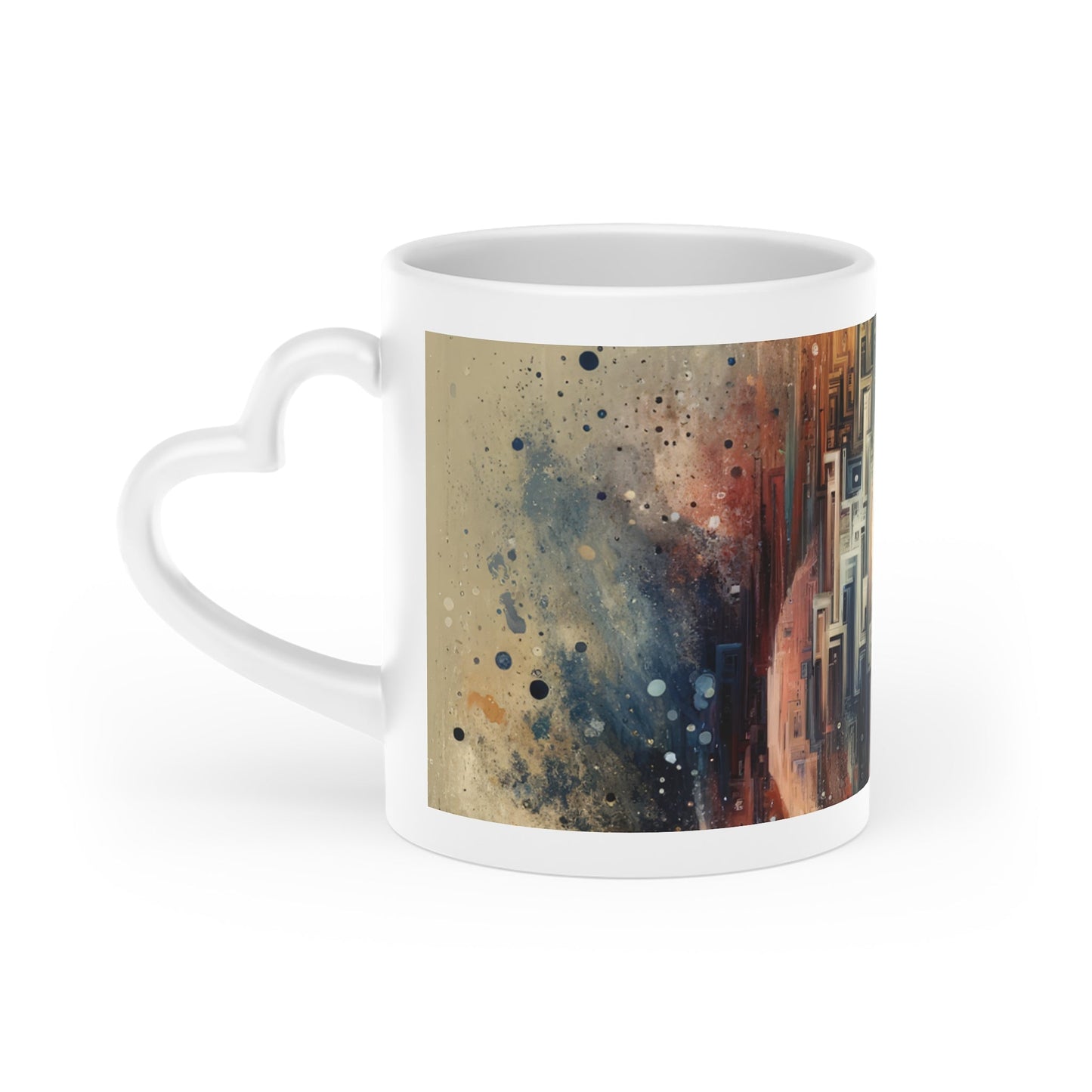 Enduring Echoes Resonance Heart-Shaped Mug - ATUH.ART