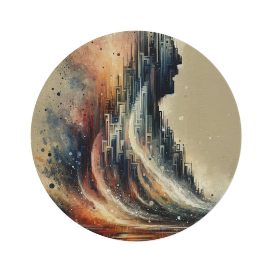 Enduring Echoes Resonance Round Rug - ATUH.ART