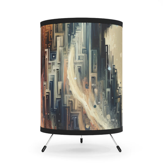 Enduring Echoes Resonance Tripod Lamp with High-Res Printed Shade, US\CA plug - ATUH.ART