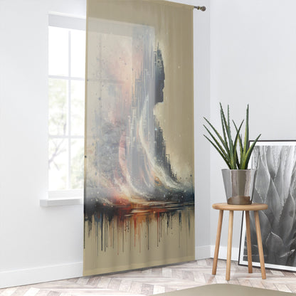 Enduring Echoes Resonance Window Curtain - ATUH.ART