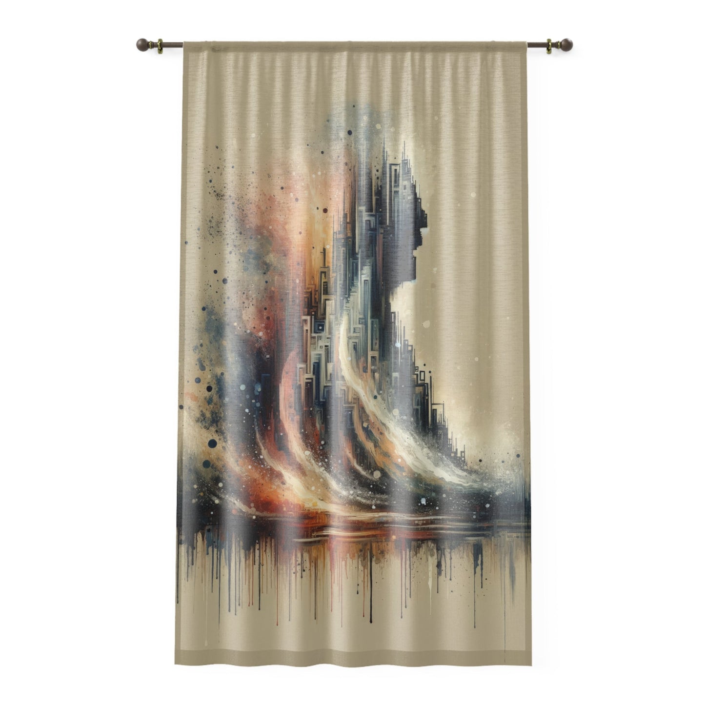Enduring Echoes Resonance Window Curtain - ATUH.ART