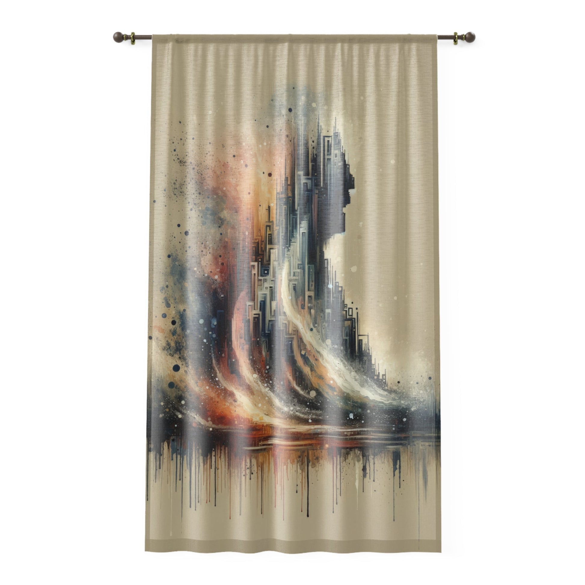 Enduring Echoes Resonance Window Curtain - ATUH.ART