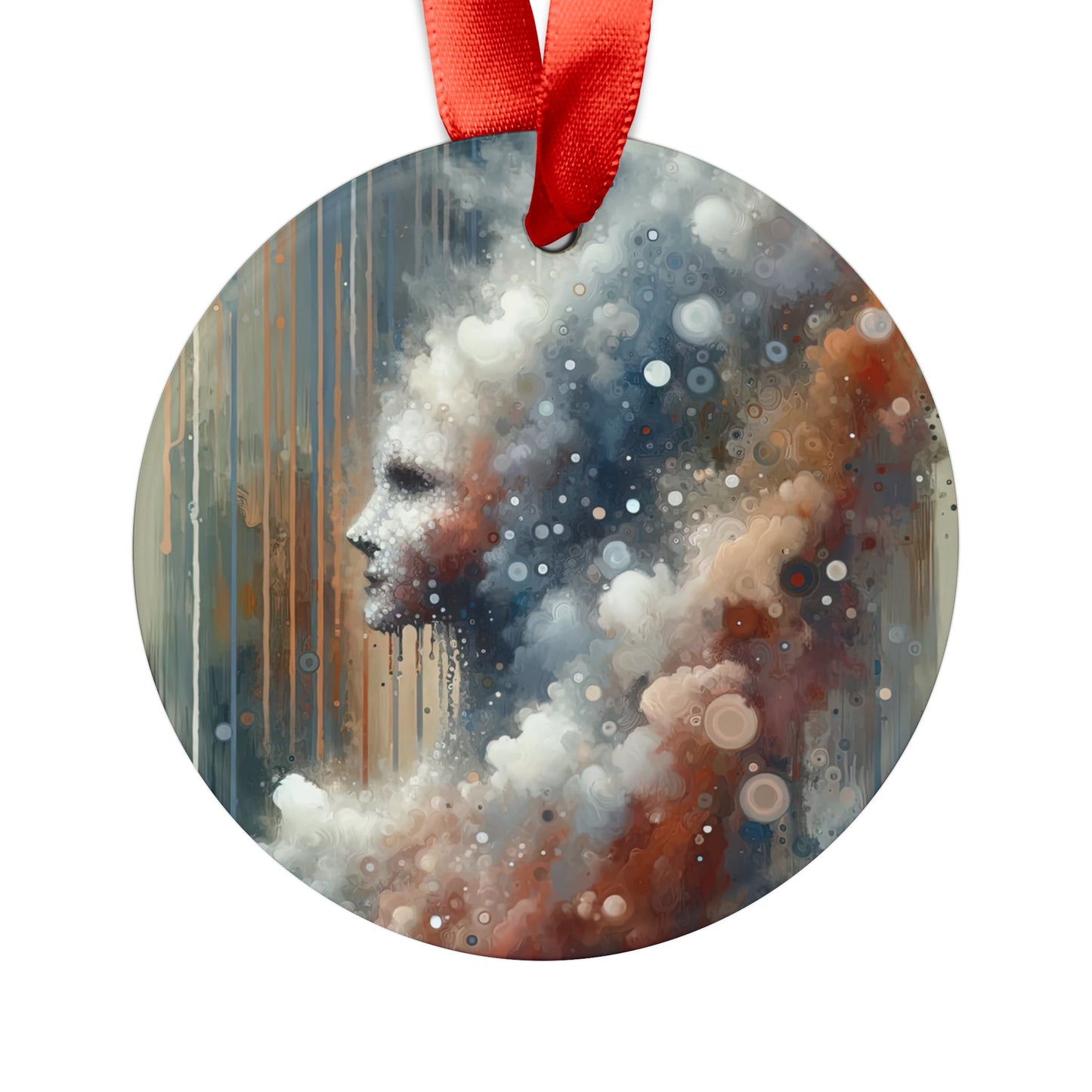 Ephemeral Hour Residue Acrylic Ornament with Ribbon - ATUH.ART