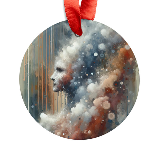 Ephemeral Hour Residue Acrylic Ornament with Ribbon - ATUH.ART