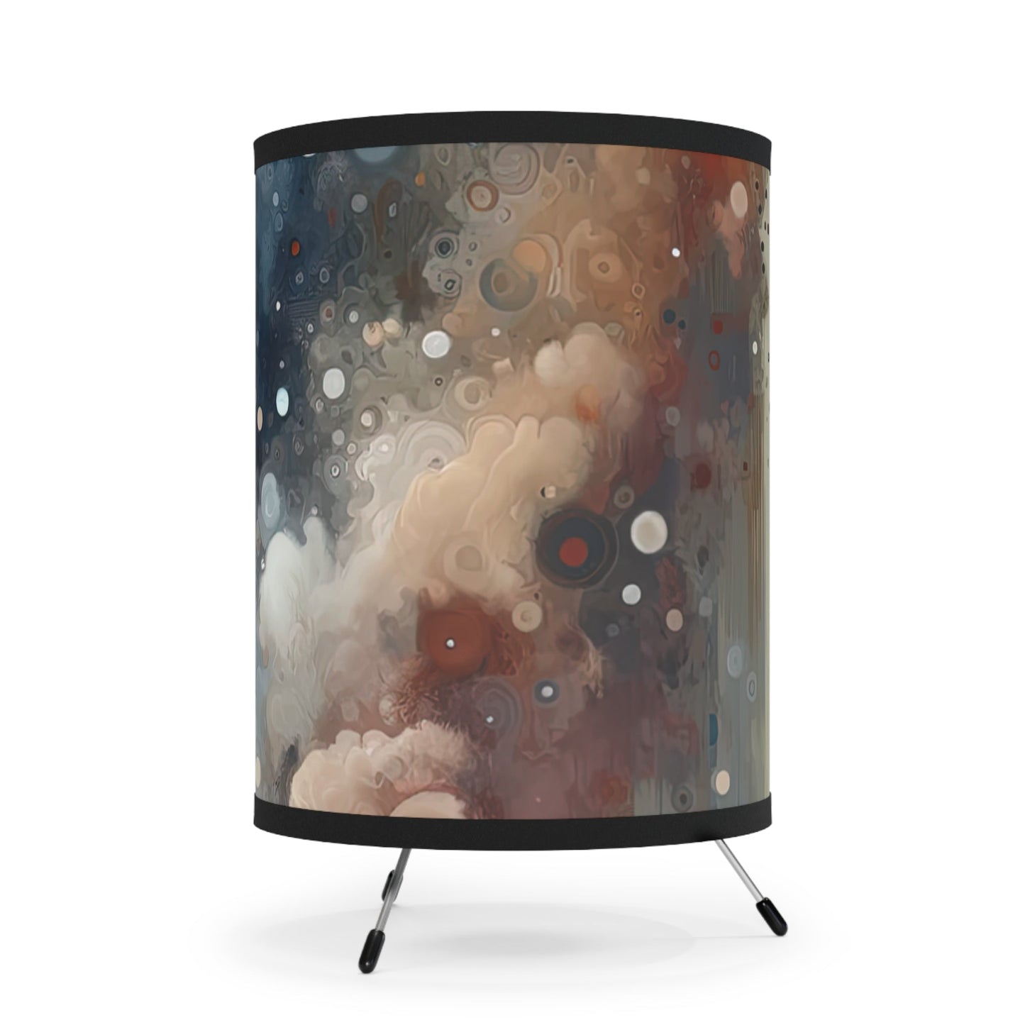 Ephemeral Hour Residue Tripod Lamp with High-Res Printed Shade, US\CA plug - ATUH.ART