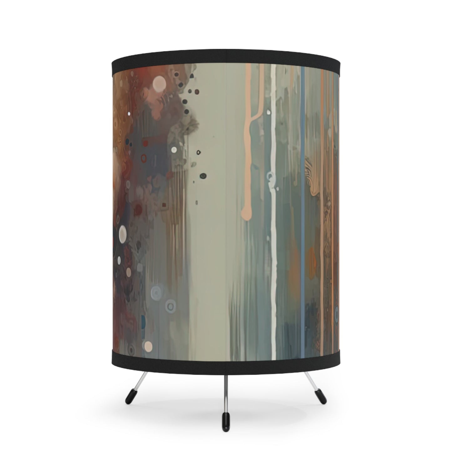 Ephemeral Hour Residue Tripod Lamp with High-Res Printed Shade, US\CA plug - ATUH.ART