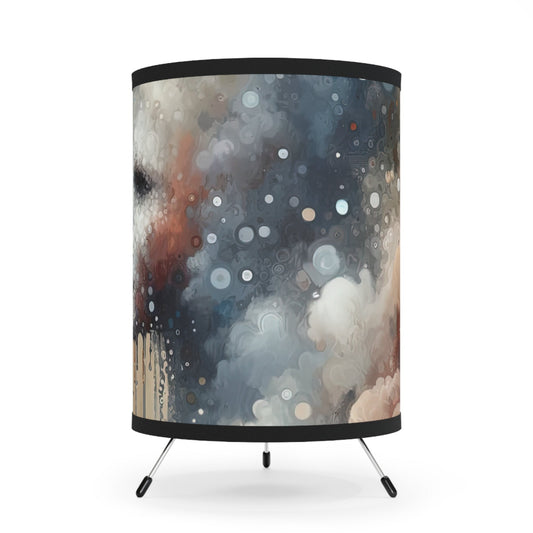 Ephemeral Hour Residue Tripod Lamp with High-Res Printed Shade, US\CA plug - ATUH.ART