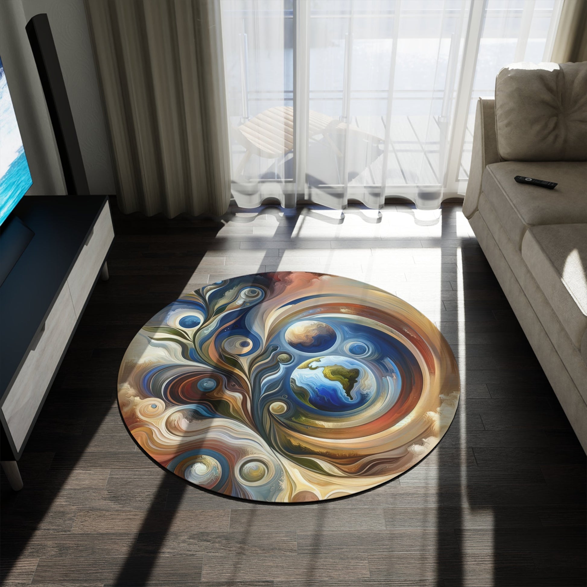 Esoteric Nurturing Gaia Round Rug - ATUH.ART