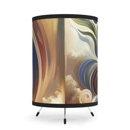 Esoteric Nurturing Gaia Tripod Lamp with High-Res Printed Shade, US\CA plug - ATUH.ART