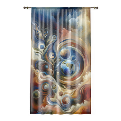 Esoteric Nurturing Gaia Window Curtain - ATUH.ART