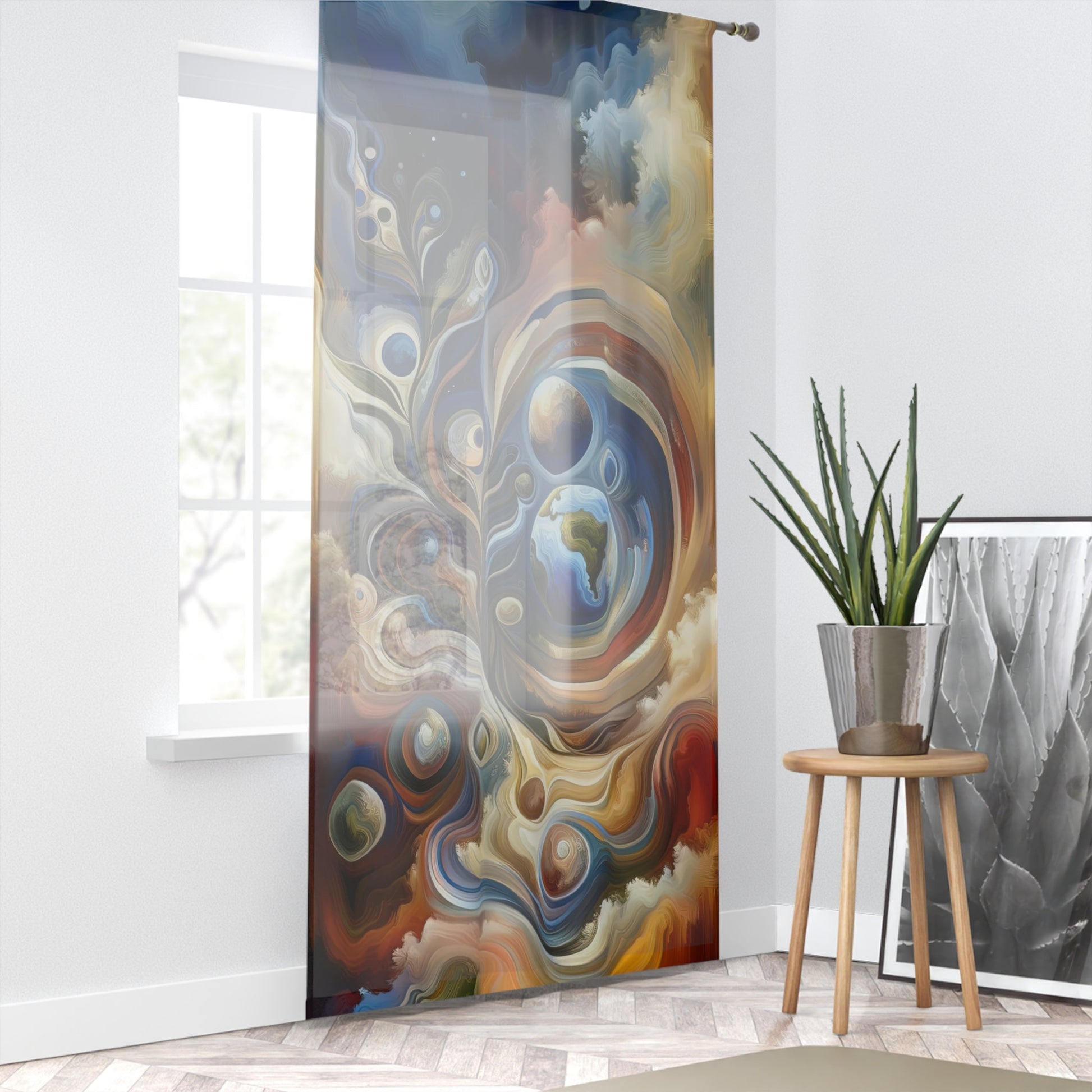 Esoteric Nurturing Gaia Window Curtain - ATUH.ART