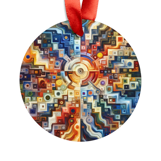 Essence Kaleidoscope Tapestry Acrylic Ornament with Ribbon - ATUH.ART