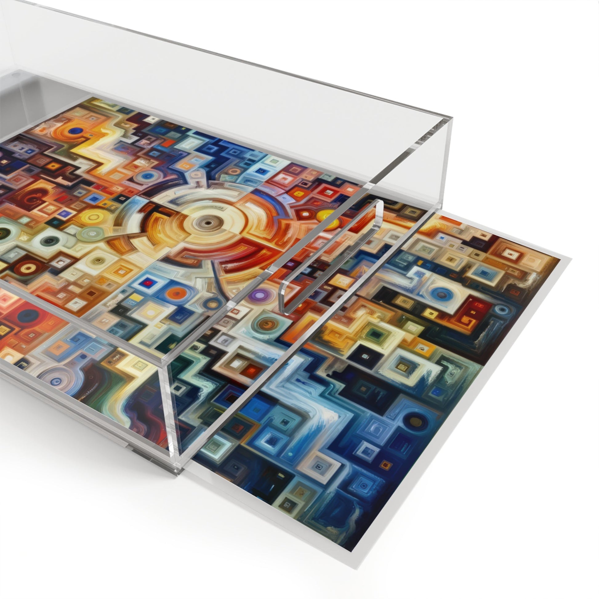 Essence Kaleidoscope Tapestry Acrylic Serving Tray - ATUH.ART