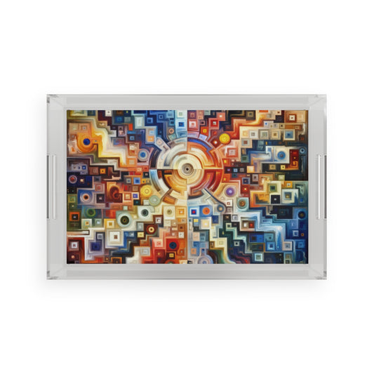 Essence Kaleidoscope Tapestry Acrylic Serving Tray - ATUH.ART