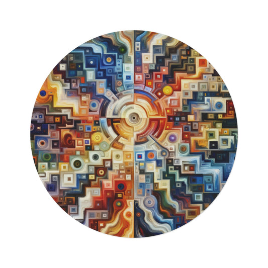 Essence Kaleidoscope Tapestry Round Rug - ATUH.ART