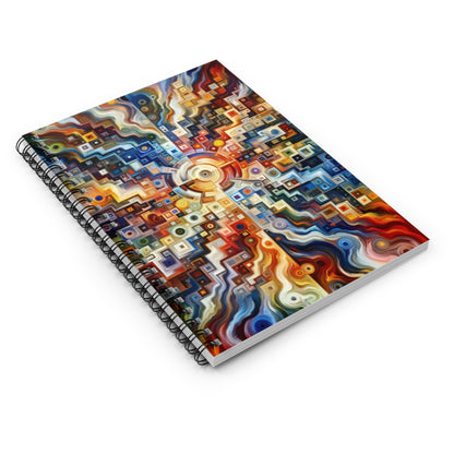 Essence Kaleidoscope Tapestry Spiral Notebook - Ruled Line - ATUH.ART