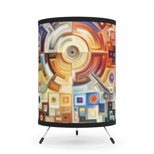 Essence Kaleidoscope Tapestry Tripod Lamp with High-Res Printed Shade, US\CA plug - ATUH.ART