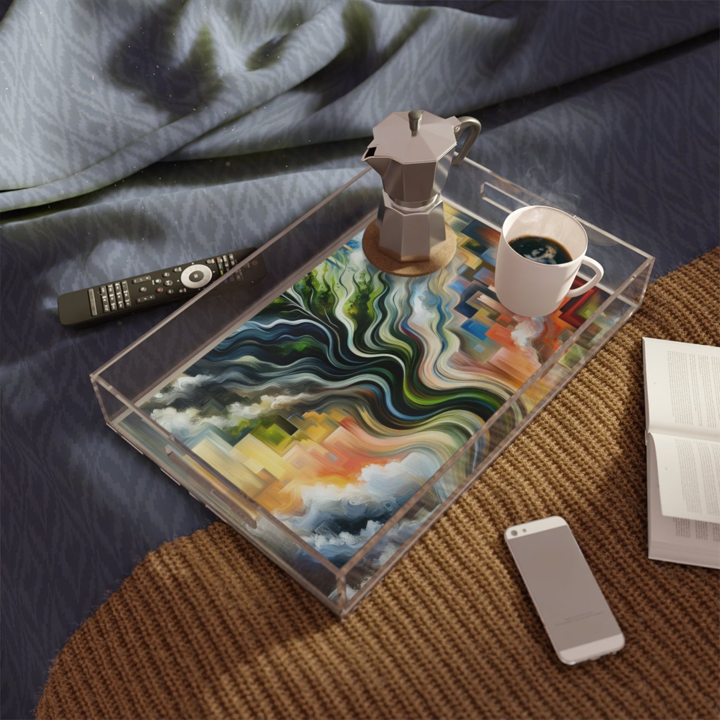 Eternal Digital Contrast Acrylic Serving Tray - ATUH.ART