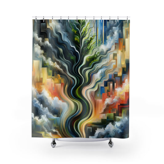 Eternal Digital Contrast Shower Curtains - ATUH.ART