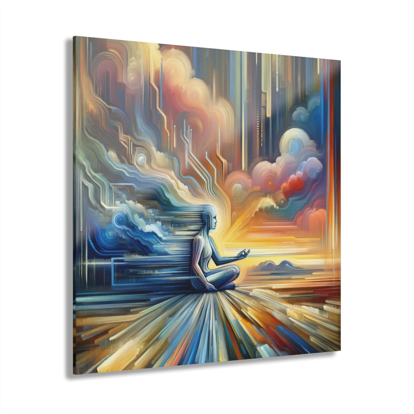Eternal Digital Meditation Acrylic Prints (French Cleat Hanging) - ATUH.ART