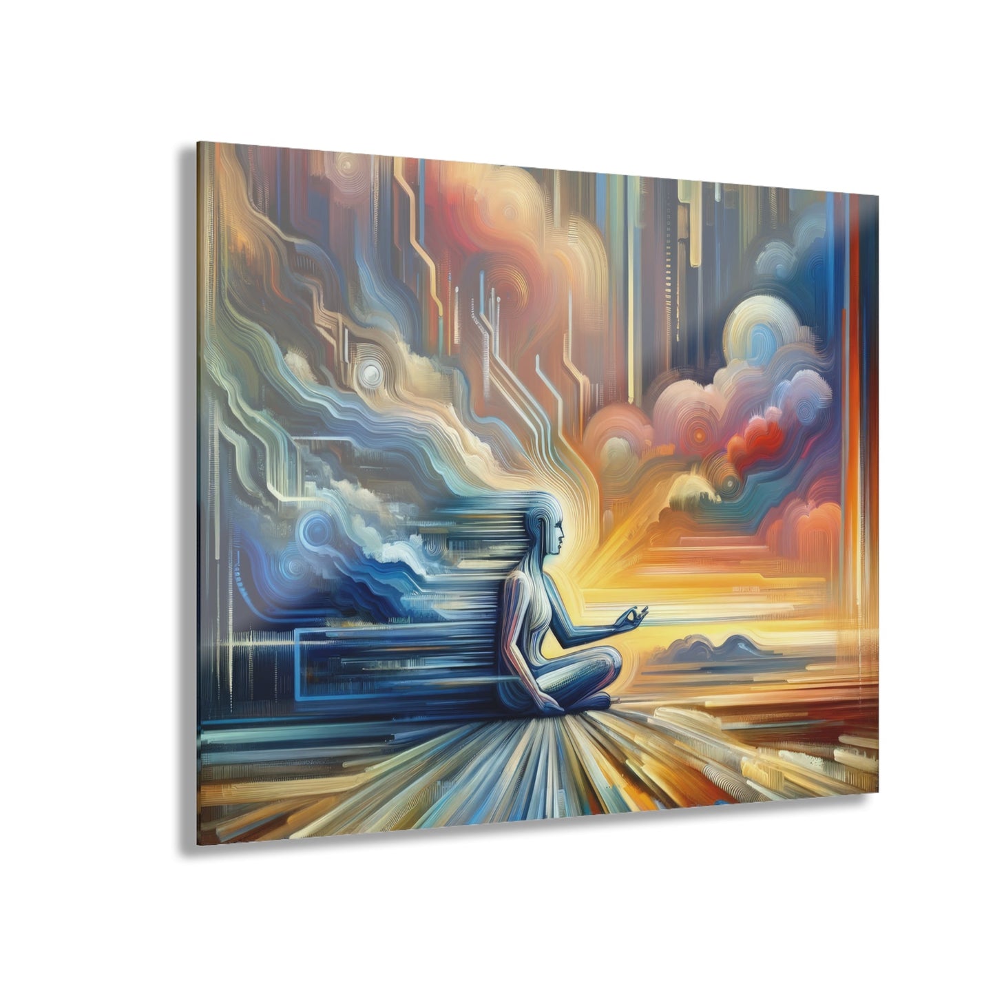 Eternal Digital Meditation Acrylic Prints (French Cleat Hanging) - ATUH.ART