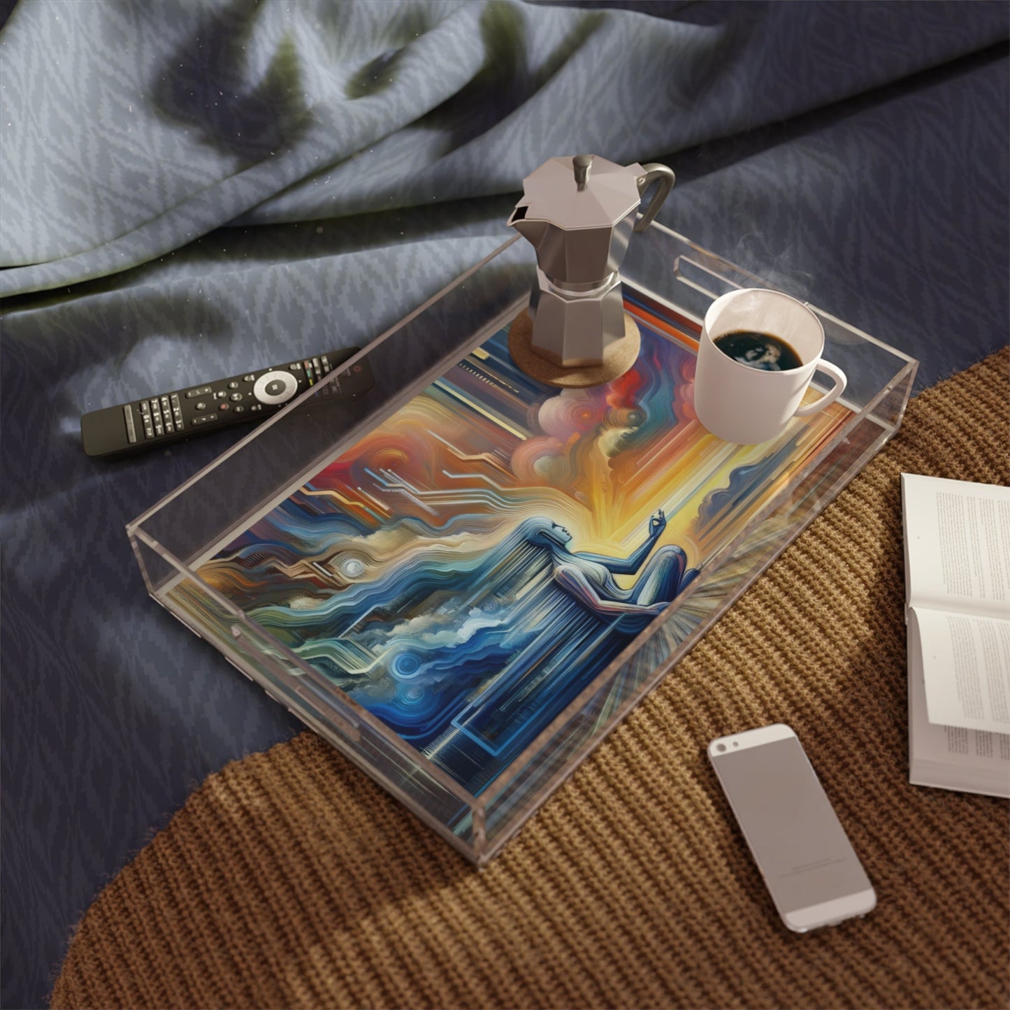 Eternal Digital Meditation Acrylic Serving Tray - ATUH.ART