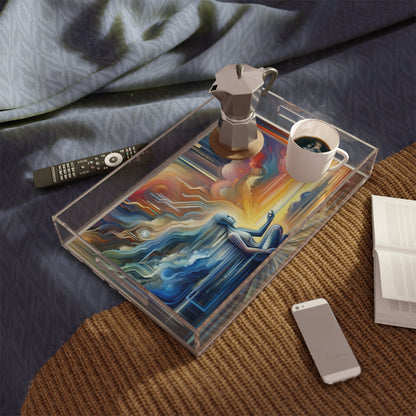 Eternal Digital Meditation Acrylic Serving Tray - ATUH.ART