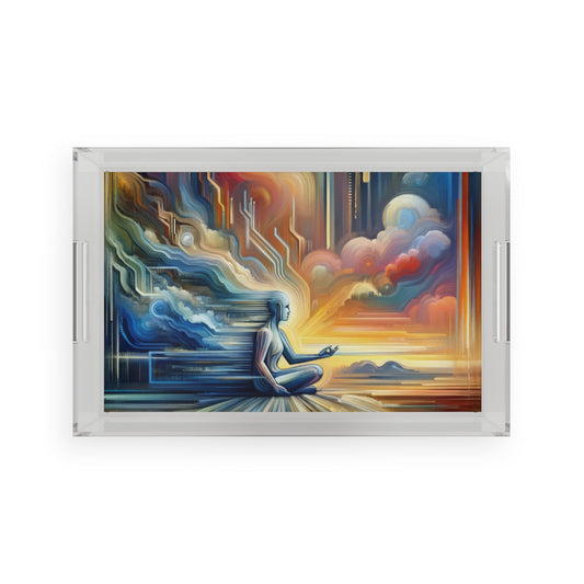 Eternal Digital Meditation Acrylic Serving Tray - ATUH.ART
