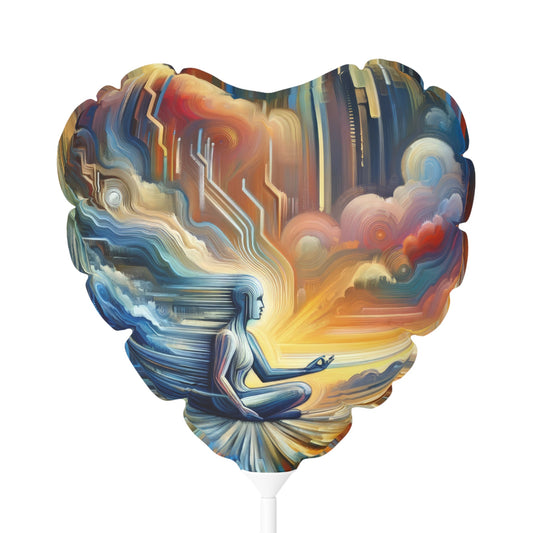 Eternal Digital Meditation Balloon (Round and Heart-shaped), 11" - ATUH.ART